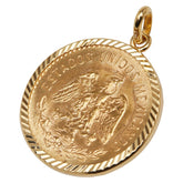 K21.6 ゴールド K18YG イエローゴールド メキシコ イダルゴ金貨 5ペソ 1955年 ペンダントトップ レディース 【中古】